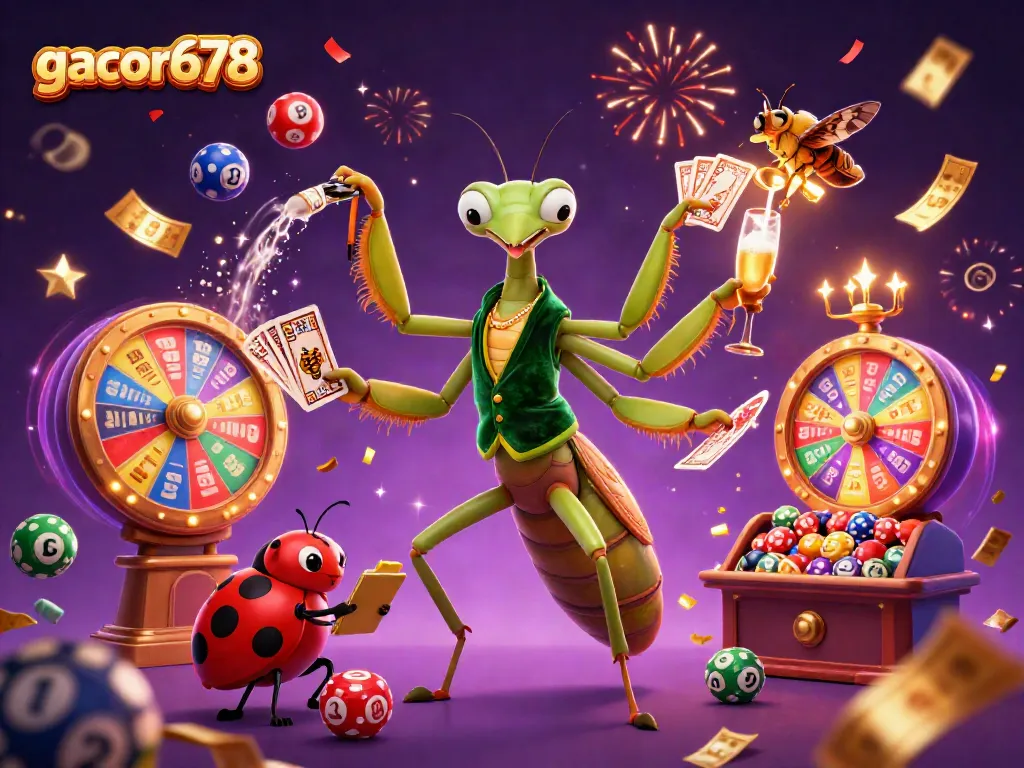 Experience excitement with gacor678’s lively gaming scene in vibrant 3D illustration.