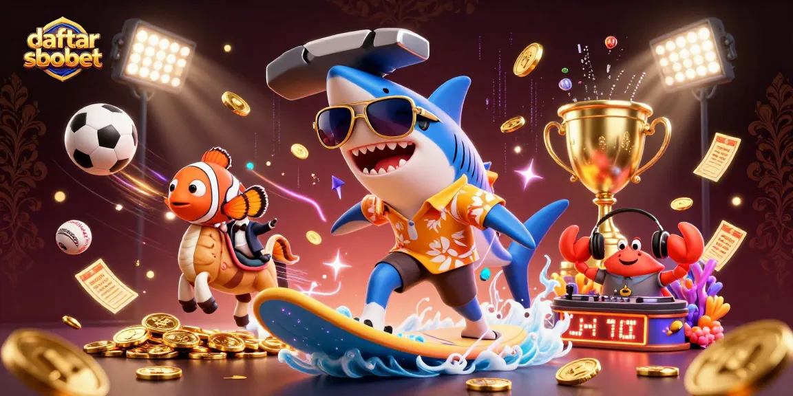 Engage in exciting betting adventures at daftar sbobet, featuring vibrant characters and sports elements.