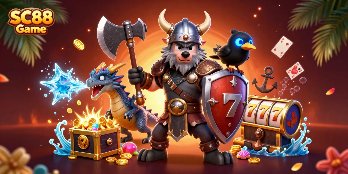 Spin to win with SC88 Game's delightful slot reels in an engaging online casino scene.
