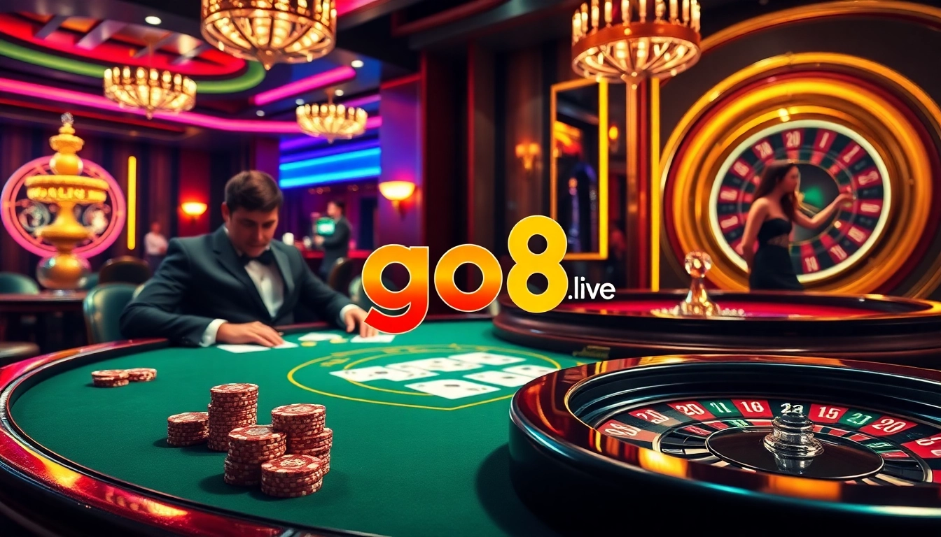 Join the excitement of gambling at https://go8.live/ with vibrant poker games and roulette action.