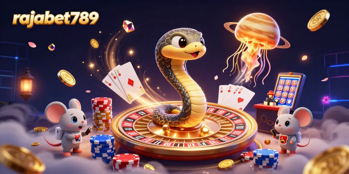 Rajabet789 memicu kemenangan dengan rolet galaksi yang dikelilingi astronaut, chip poker, dan jackpot emas.