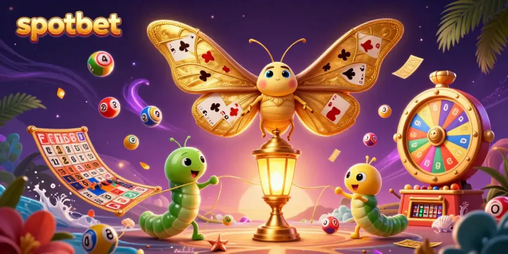 Menangkan hadiah menarik dengan spotbet melalui bola lotere berwarna-warni dan elemen permainan kasino lainnya.