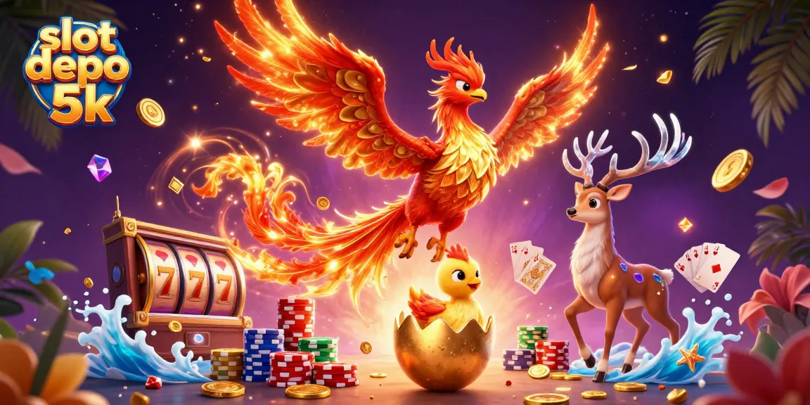 Play popular games like slot depo 5k with vibrant visuals of luck and excitement.