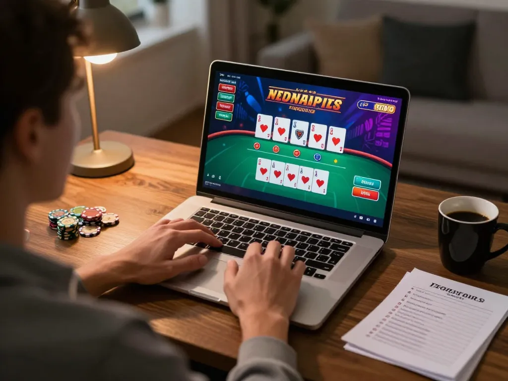 Experience LGOGOAL gaming excitement at home with an engaging online blackjack setup.