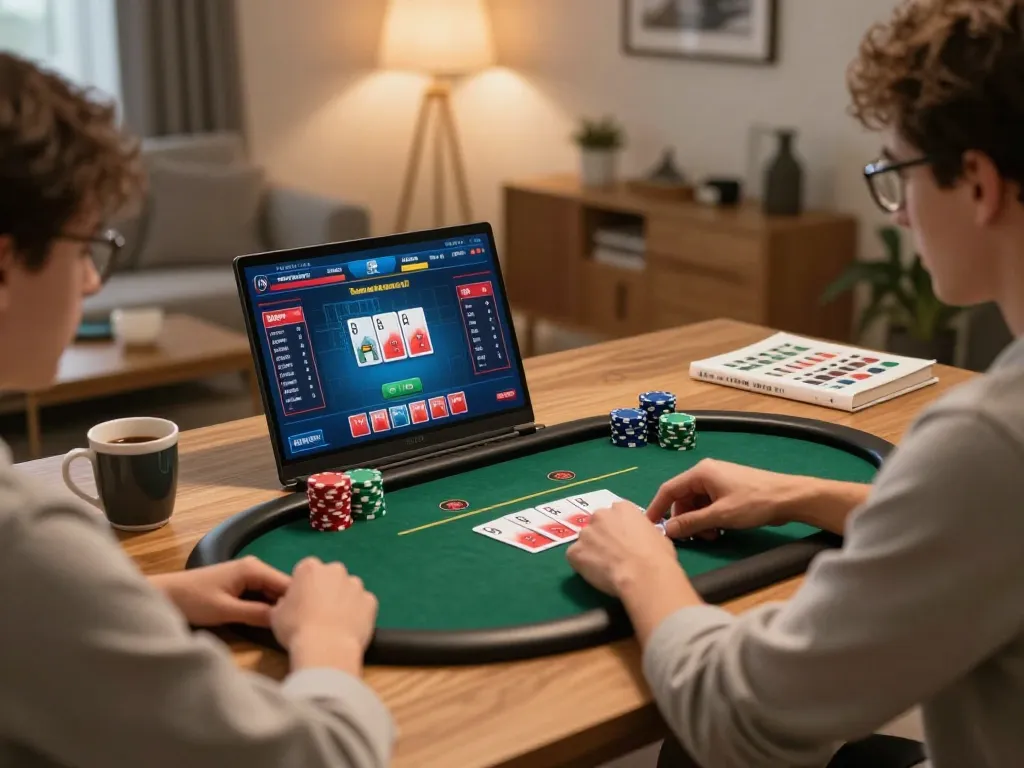 LGO99 players strategizing during an online poker session with vibrant game interface.